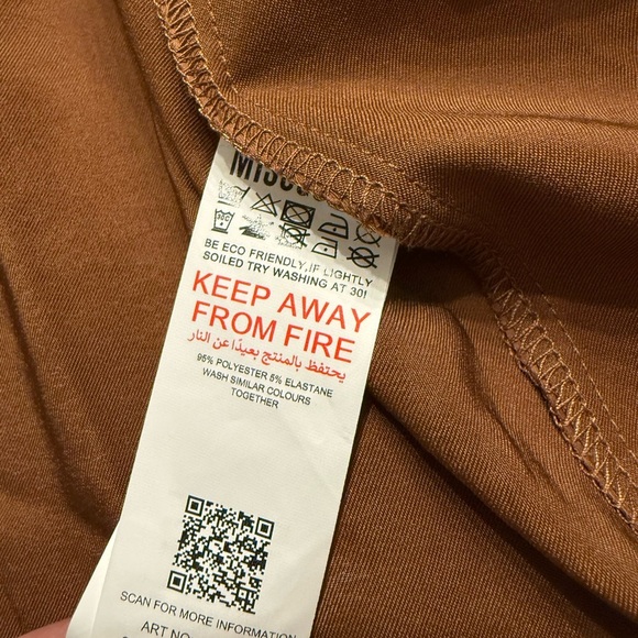 Elegant Brown Satin Dress - Picture 3 of 6